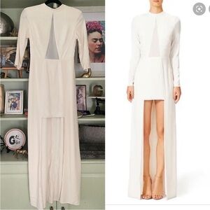 Halston Heritage white cream high low
Solange Gown size 6